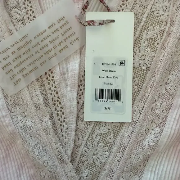 LoveShackFancy Blush Maxi Dress with Ruffle Sleeves - Picture 9 of 11